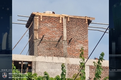 Hoàn thiện tum mái bằng cho nhà 4 tầng
